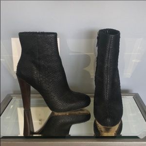 Theory snakeskin boots